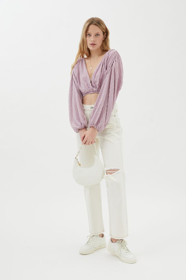 UO Frida Surplice Cropped Top #1