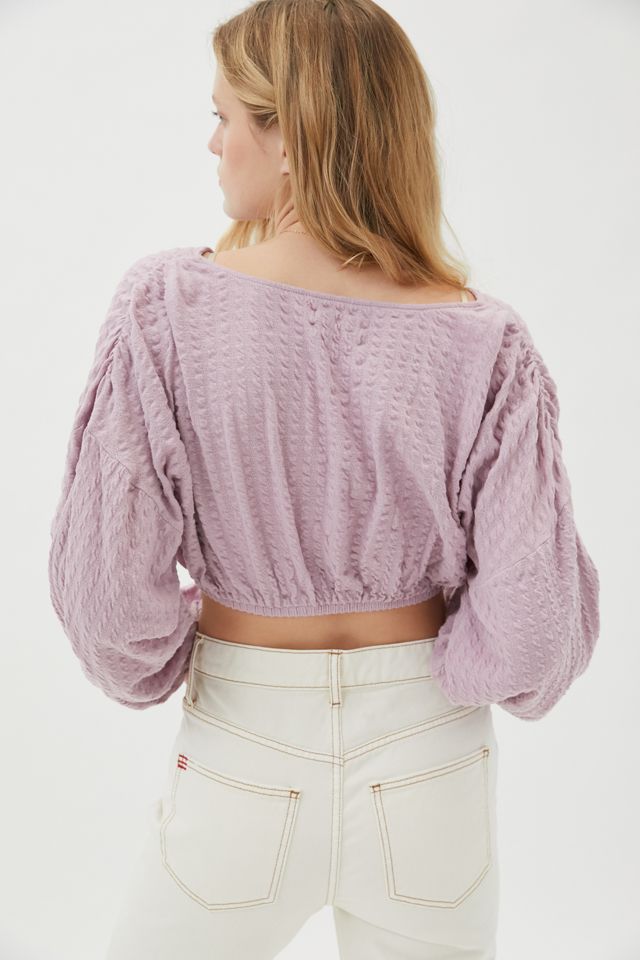 UO Frida Surplice Cropped Top #2