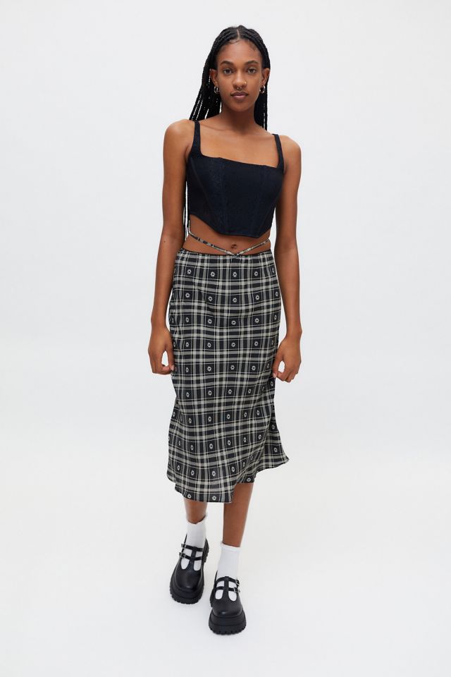 UO Cassie Strappy Midi Skip Skirt | Urban Outfitters