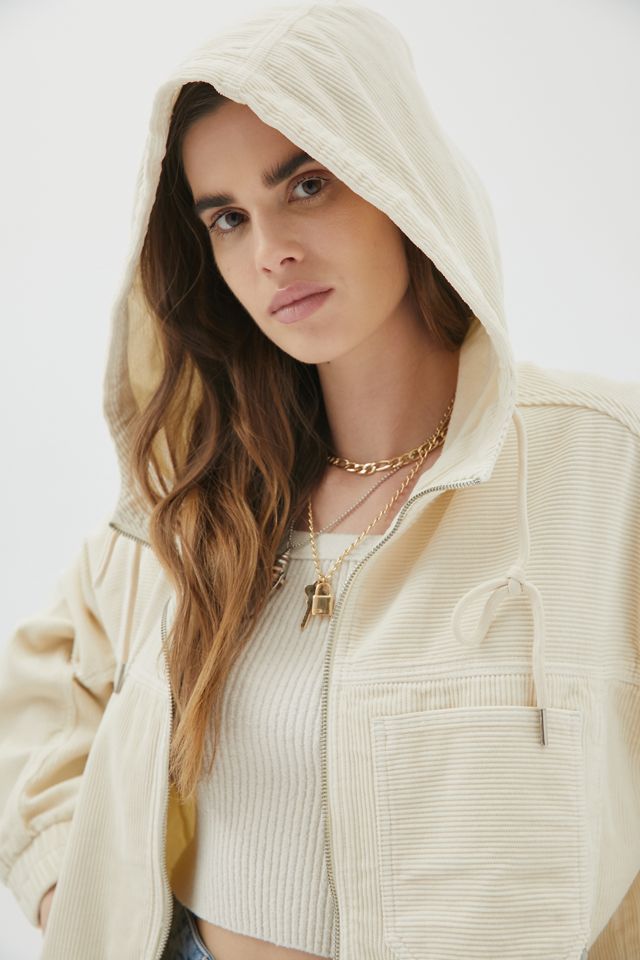 BDG Ada Corduroy Hooded Bomber Jacket #5