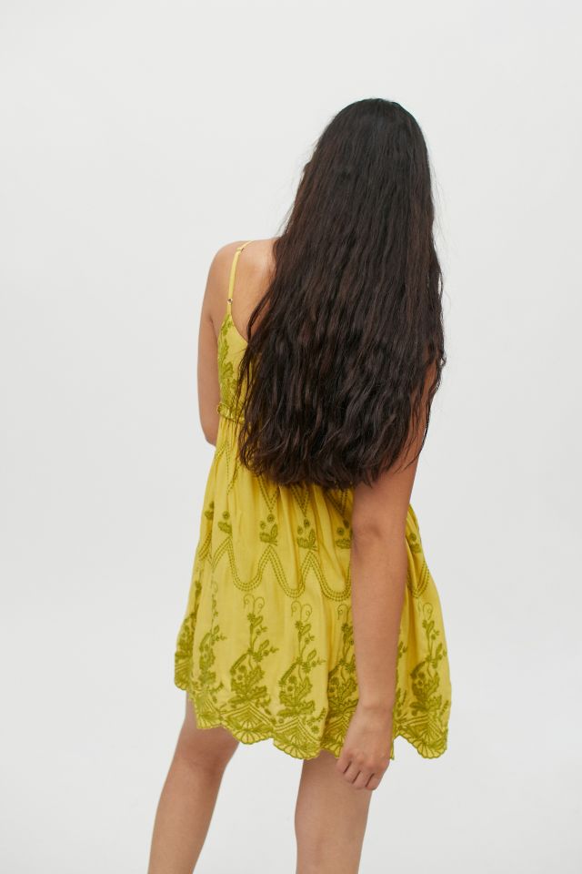 UO Jamie Embroidered Babydoll Dress #1