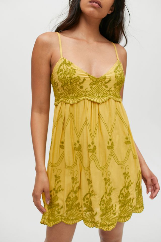 UO Jamie Embroidered Babydoll Dress #4