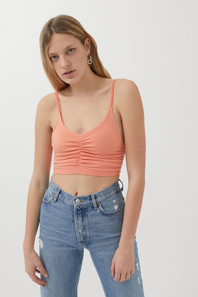 Out From Under Seamless Gathered V-Neck Bra Top #3