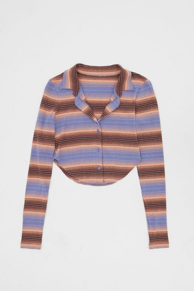 UO Callen Collared Button-Front Top #5