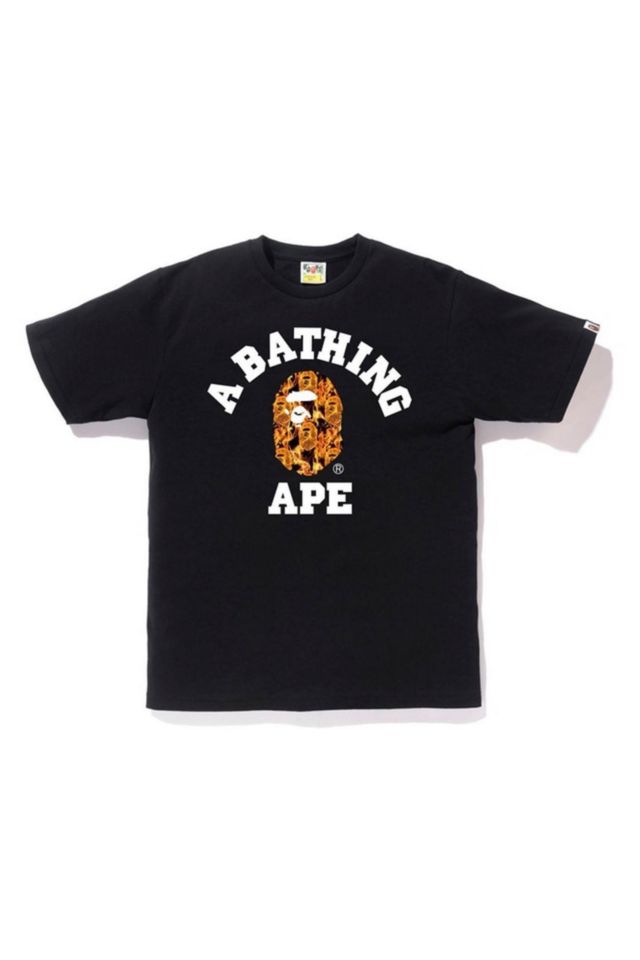 Bape flame sale college tee