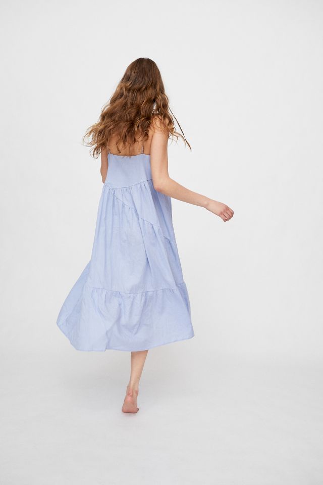 Urban Renewal Linen Seamed Midi Dress #1