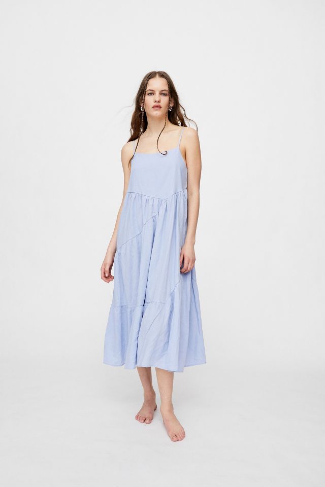 Urban Renewal Linen Seamed Midi Dress #3