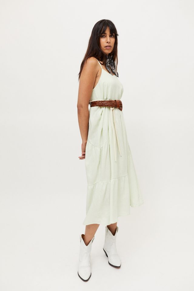 Urban Renewal Linen Seam Midi Dress | Urban Outfitters