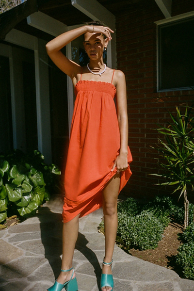 Urban Renewal Linen Smocked Maxi Dress | Urban Outfitters