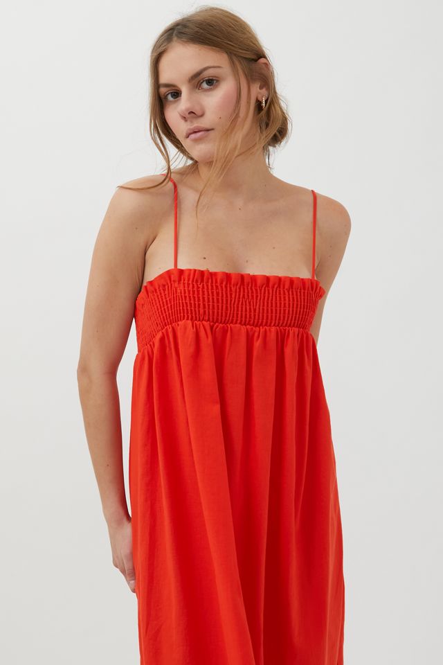 Urban Renewal Linen Smocked Maxi Dress #4