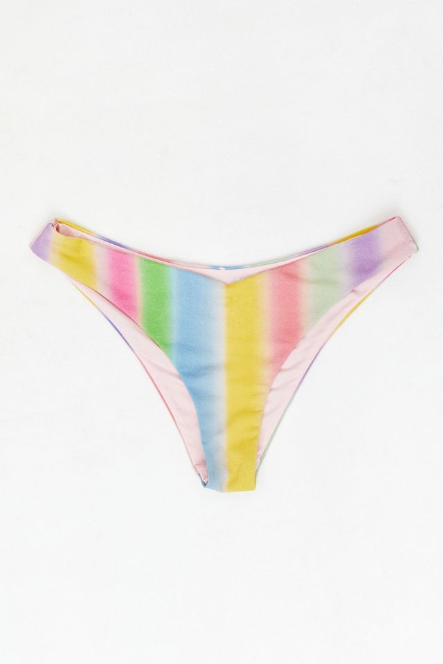Onia Chiara Shimmer Soft Stripes Bikini Bottom #2
