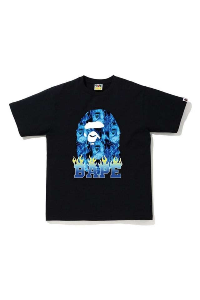 Bape best sale flame tee