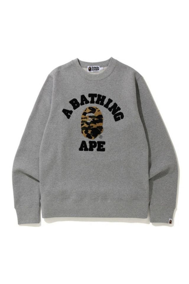 BAPE 1St Camo College Embroidered Crewneck Sweatshirt Urban Outfitters