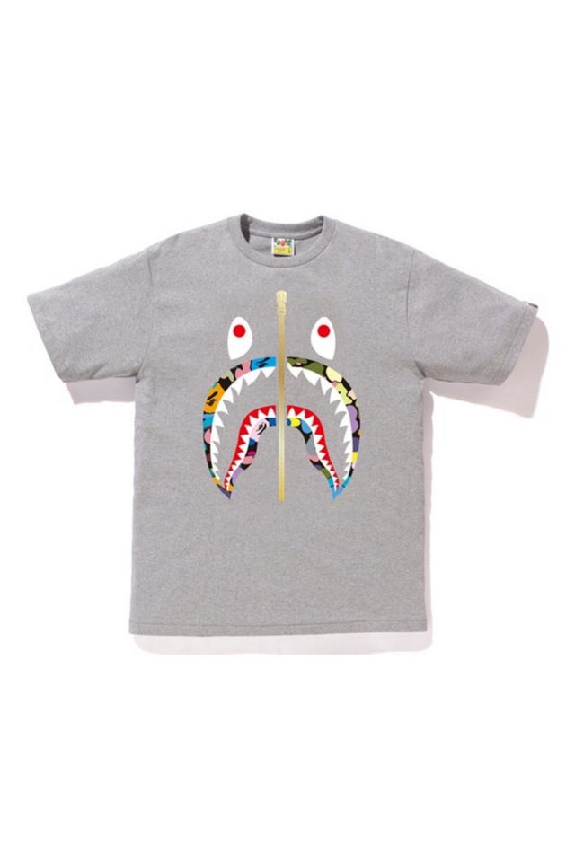 Bape multi camo shark clearance tee