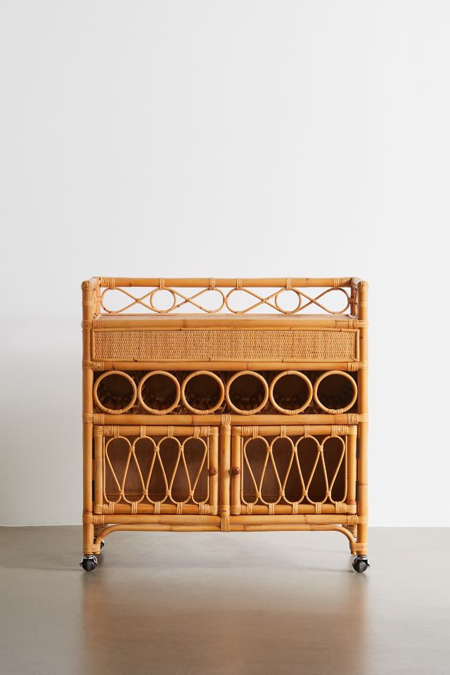 Melody Rattan Bar Cart #2
