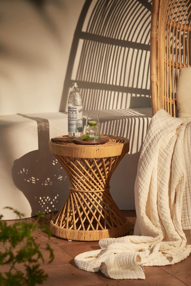 Seville Modern Rattan Side Table Urban Outfitters