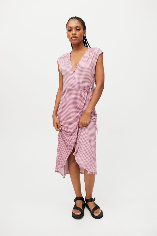 Urban outfitters black wrap dress sale