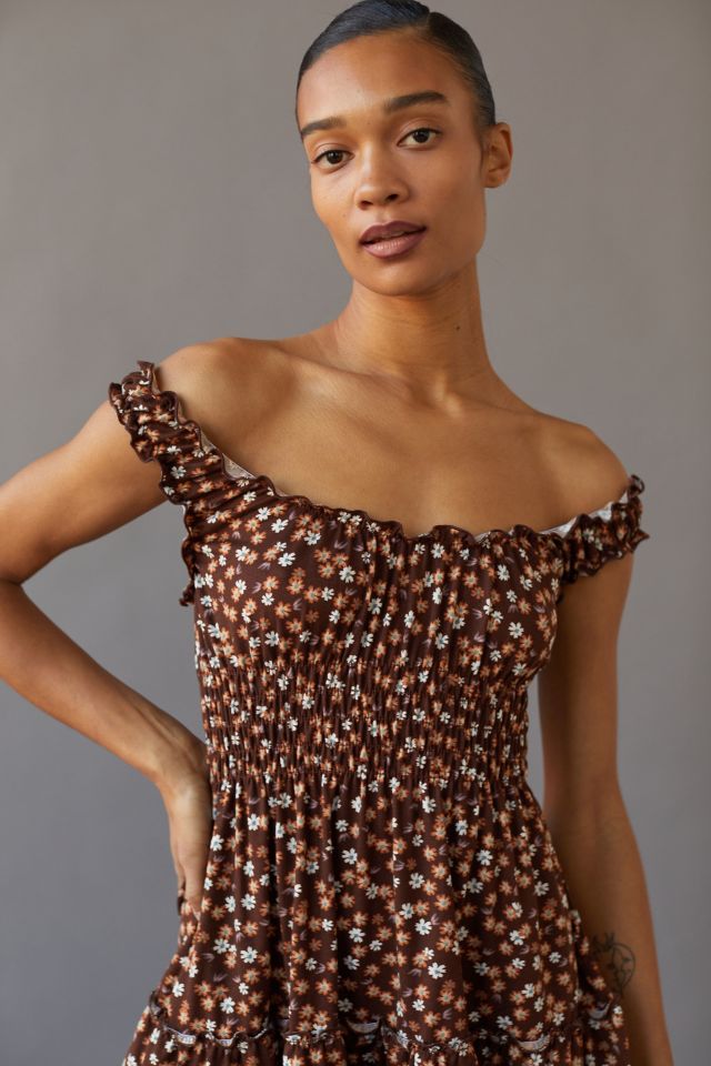 UO Lizzy Smock Floral Mini Dress #4