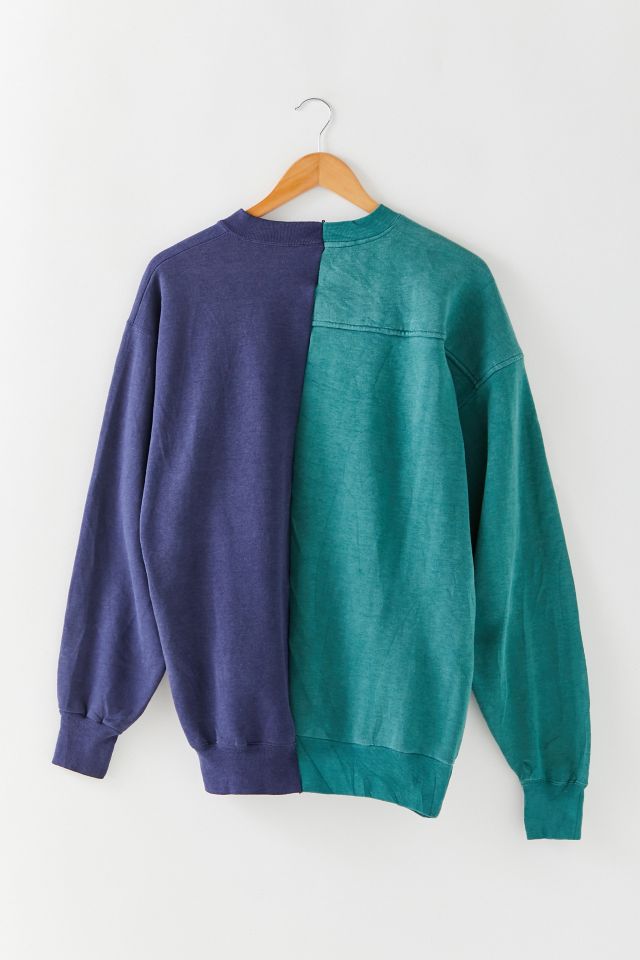 Vintage Spliced Collegiate Crew Neck Sweatshirt | Urban