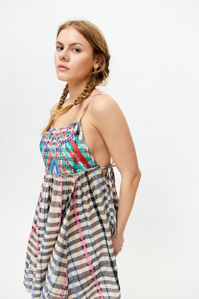 UO Embroidered Apron Mini Dress Urban Outfitters Canada
