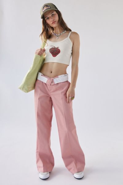 Dickies High-waisted Wide Leg Pant In Pink
