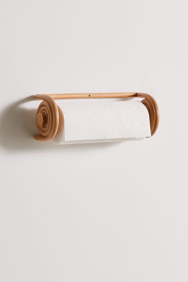 Marielle Rattan Wall Paper Towel Holder Urban Outfitters
