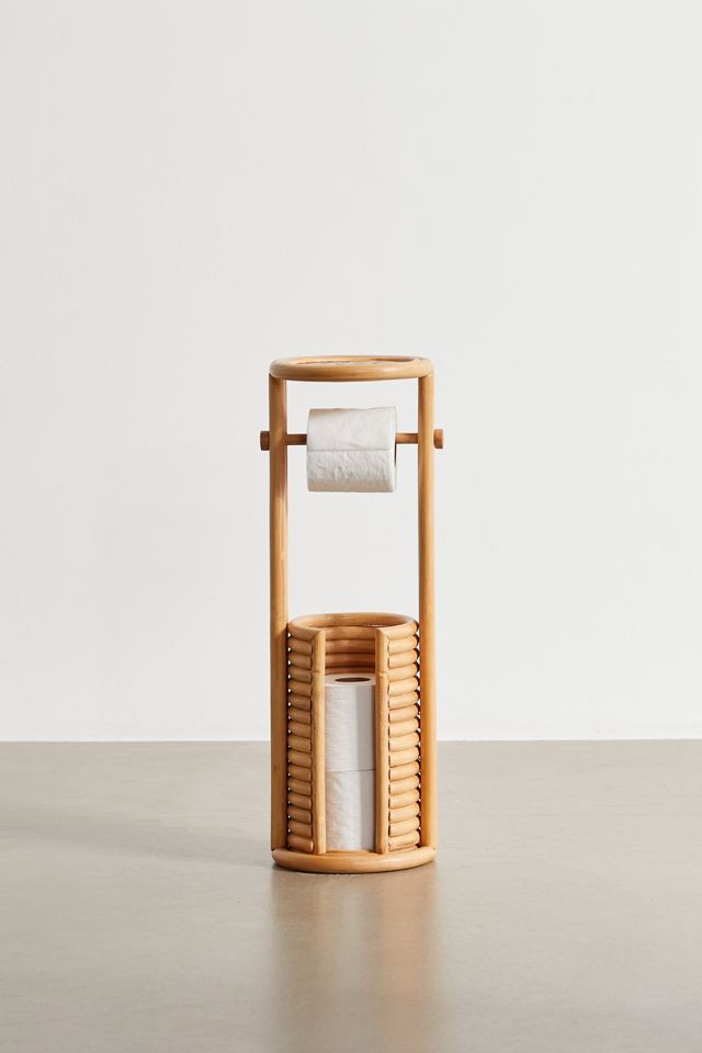 Marielle Rattan Toilet Paper Storage Stand Urban Outfitters