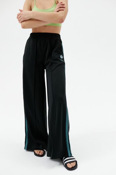 adidas black polyester lycra trackpants