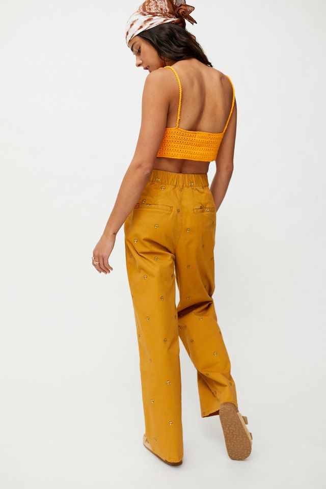 BDG Mia Embroidered Straight Leg Chino Pant | Urban Outfitters
