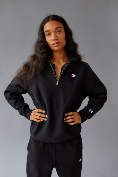 Champion Reverse Weave Oversized Quarter-Zip Sweatshirt | Urban Outfitters
