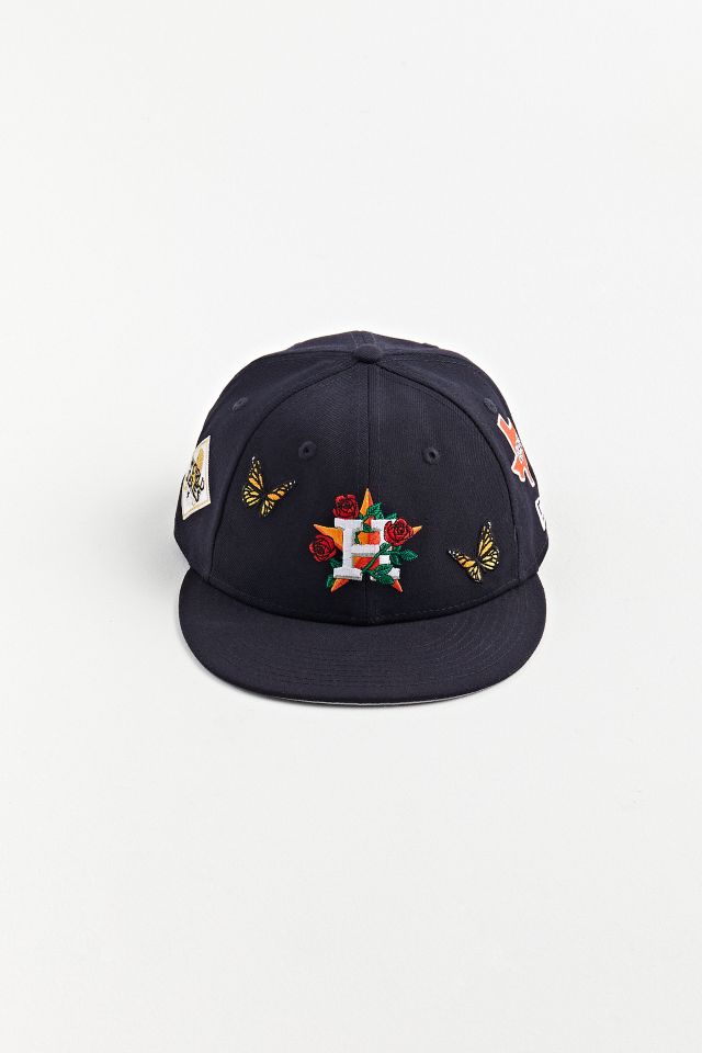 New Era UO Exclusive Houston Astros Butterfly Patch Snapback Hat #1