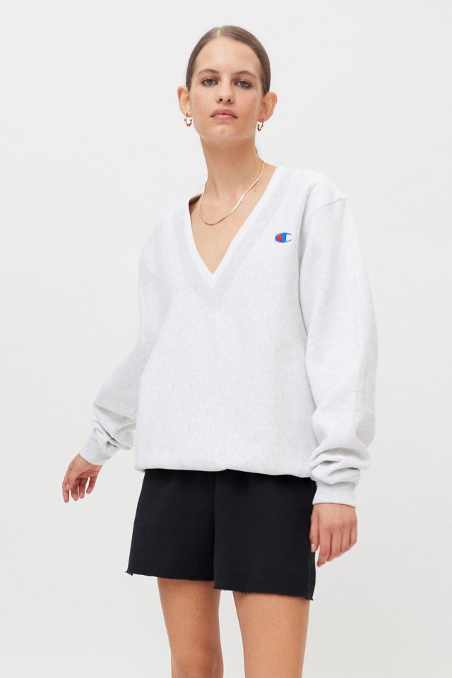 Champion Reverse Weave Ribbed V Neck Sweatshirt