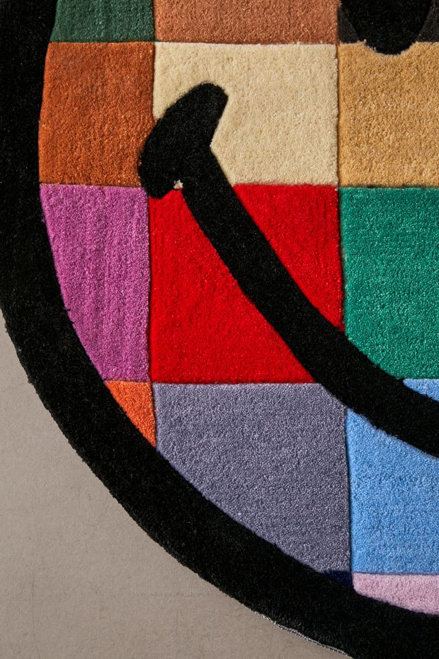 Market X Smiley UO Exclusive Color Tile Plush Rug | Urban Outfitters