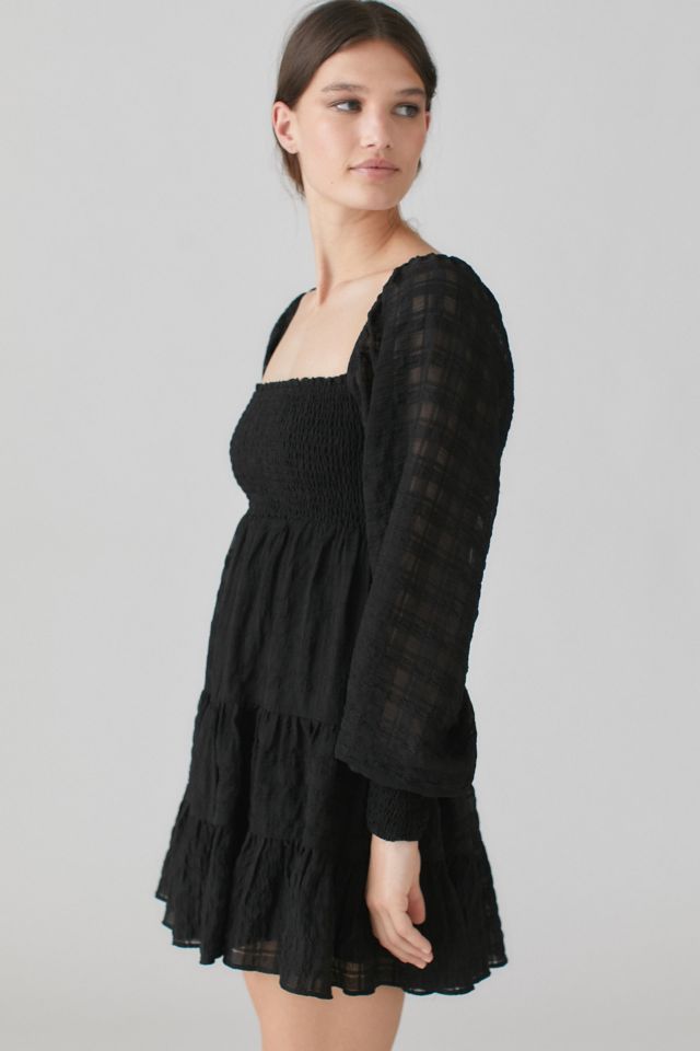 UO River Smocked Long Sleeve Mini Dress #3