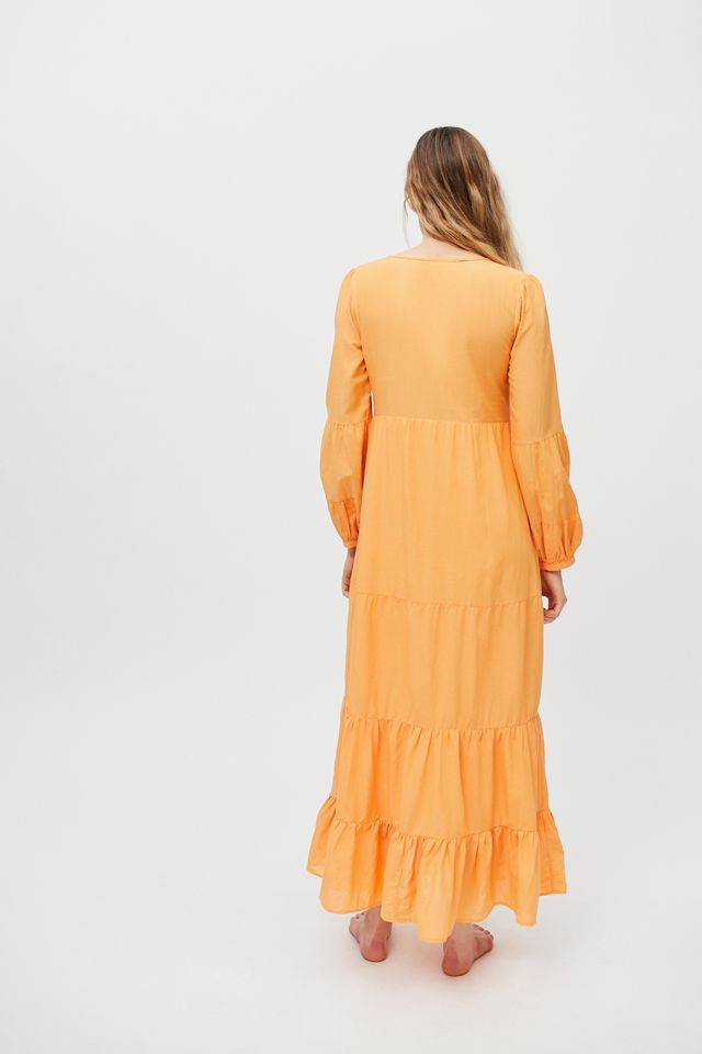 UO Briella Plunging Button-Front Midi Dress #2