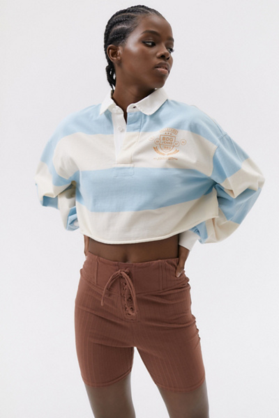 BDG Jefferson Cropped Rugby Shirt | Urban Outfitters