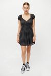 audrey mesh mini dress Urban Outfitters Women's Audrey Mesh Mini Dress In Orange Floral Size Small