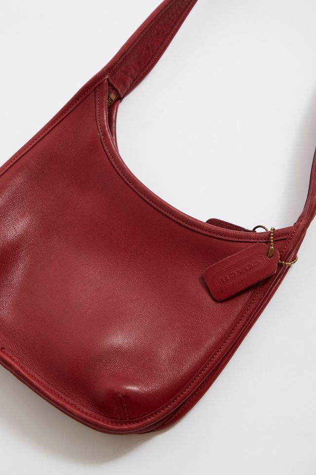 Vintage Coach Red Velvet Leather Ergo Boho Purse USA 6101 RARE Collector  Bag 💥