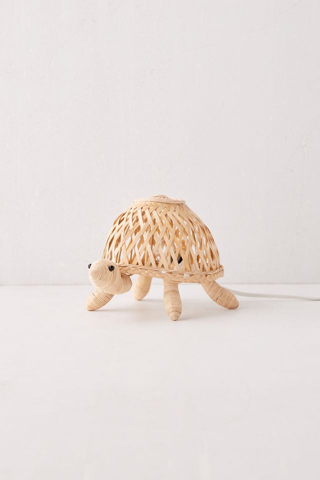 Turtle Wicker Table Lamp | Urban Outfitters Canada