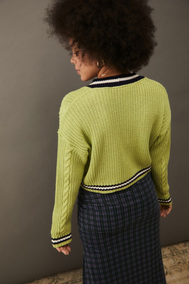 iets frans... Varsity Cropped Cardigan #2