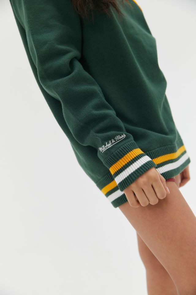 Green Bay Packers Mitchell & Ness Gridiron Classics Allover 3.0 Pullover  Sweatshirt - Green