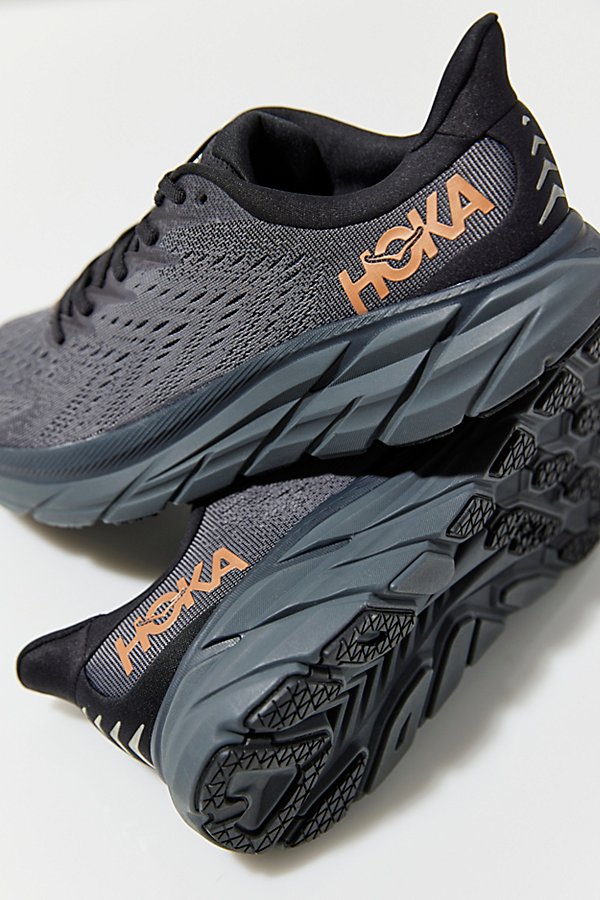 Hoka One One Clifton 8 Sneakers In Anthracite + Copper