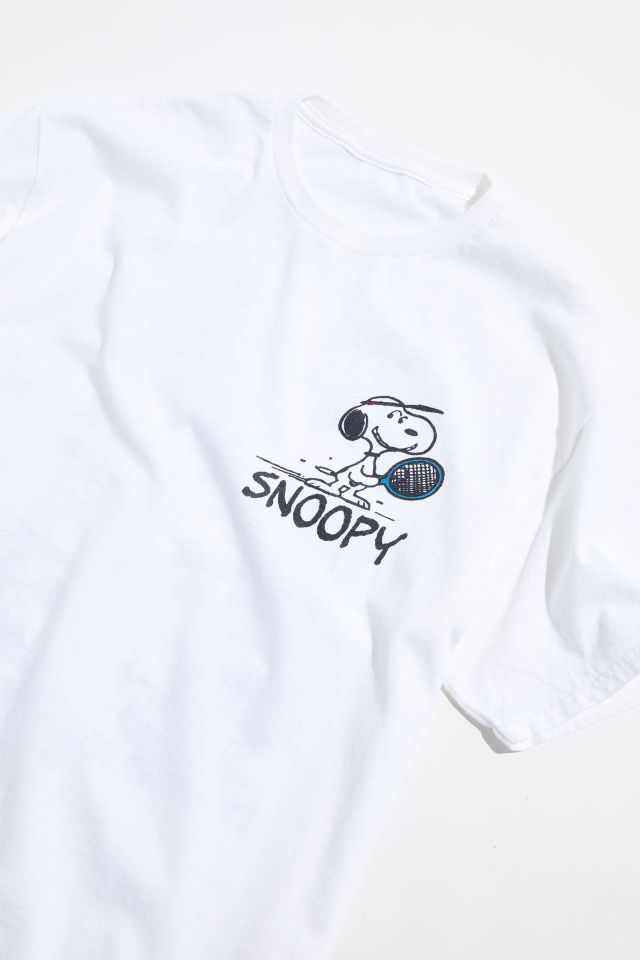 Junk Food Snoopy I’d Rather Be Playing Tennis Tee #2