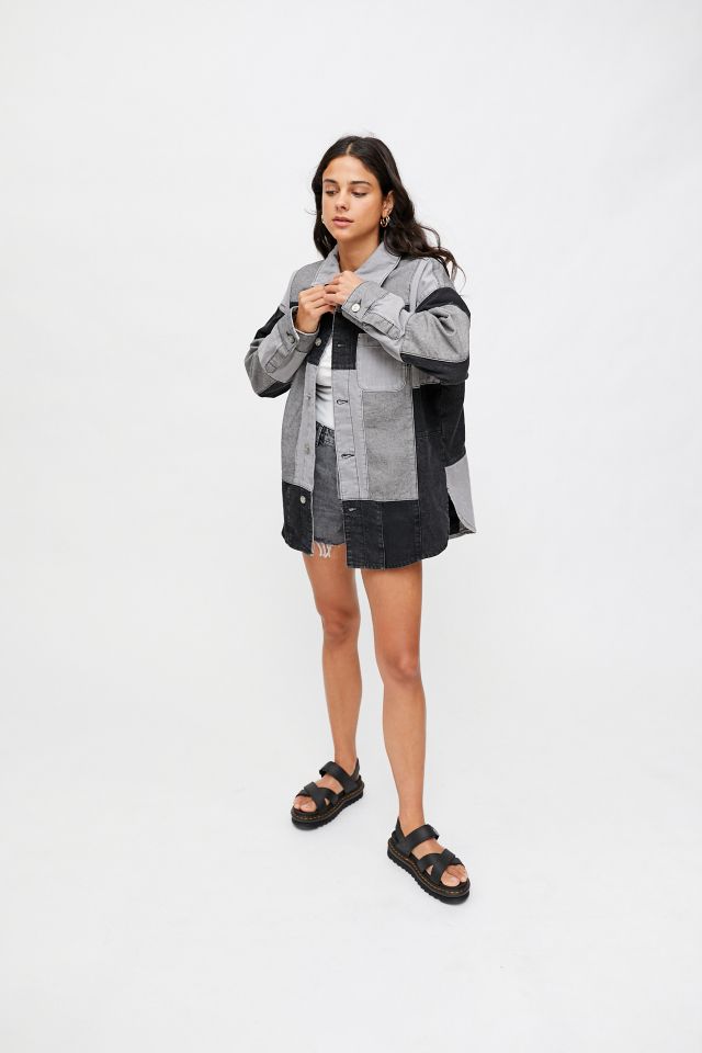 BDG Patchwork Denim Shirt Jacket #1