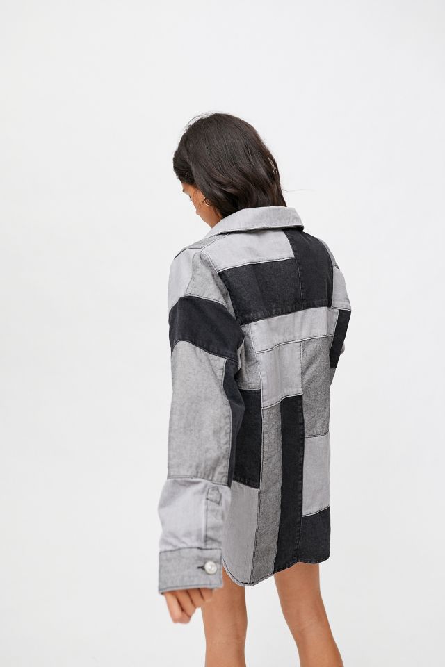 BDG Patchwork Denim Shirt Jacket #2