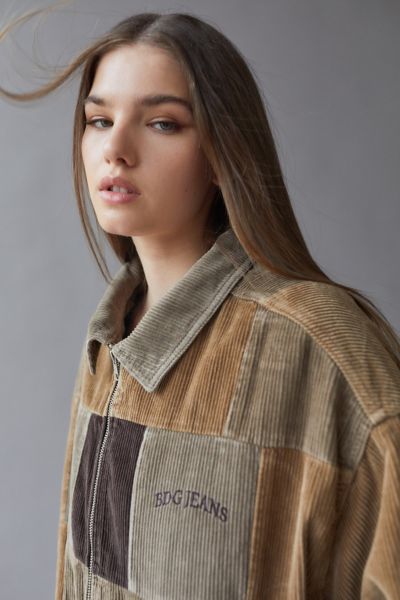 urban outfitters patchwork corduroy jacket