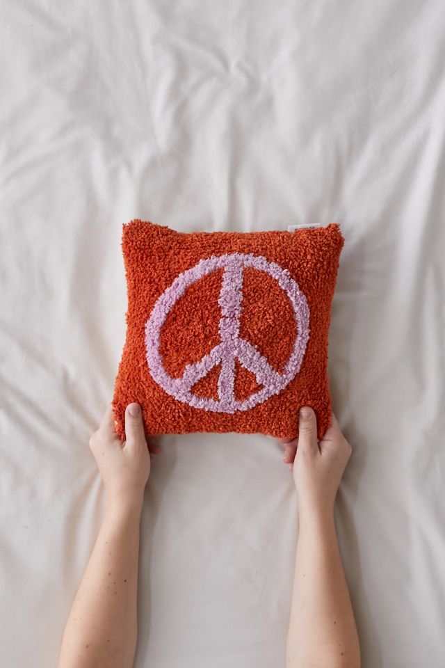 Peace Tufted Mini Throw Pillow #1