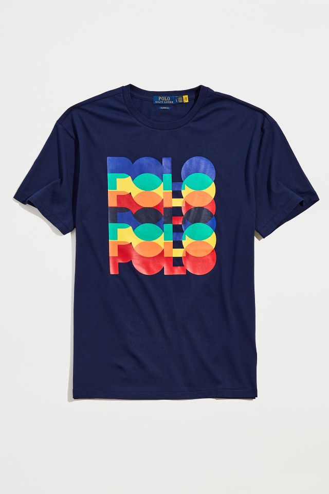 Polo Ralph Lauren Rainbow Logo Tee Urban Outfitters