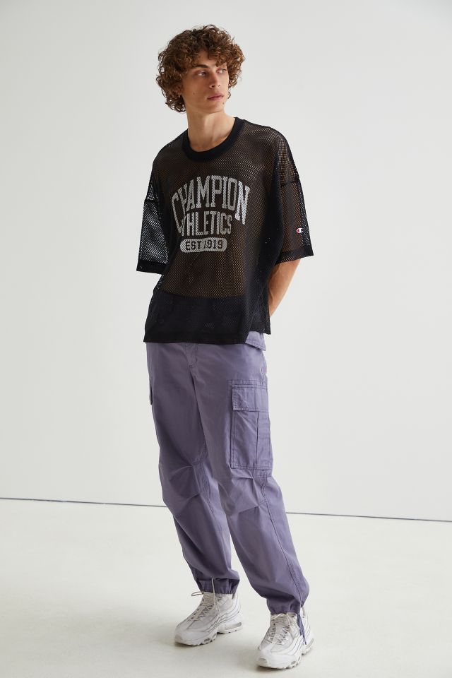 80s Champion Football Mesh T-shirt 92番 Champion UO Exclusive Mesh Football Tee | Urban Outfitters