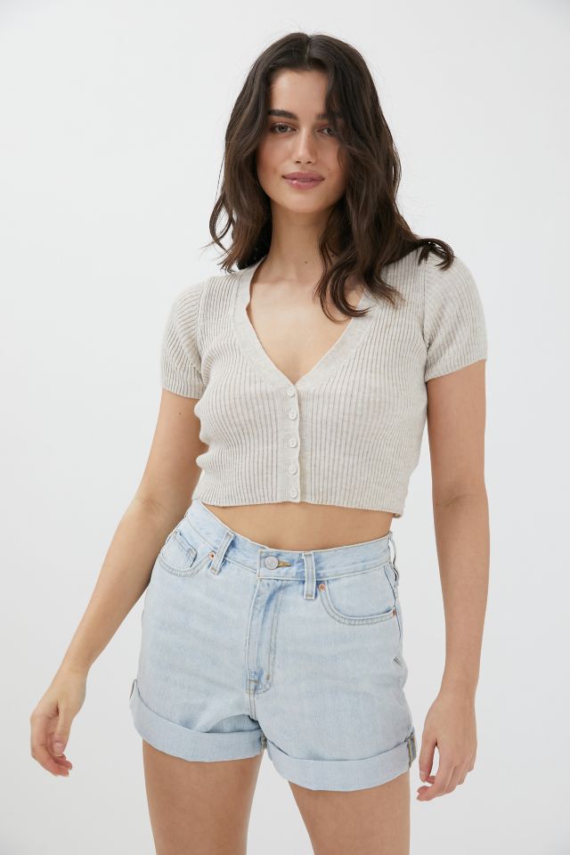BDG High-Waisted Mom Short – Bleached Light Wash #2